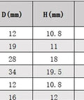 Detailed specifications table for Heavy Duty Engraving CNC Lathe Milling Machine ER Series Collet Nut Tool Holder Set.