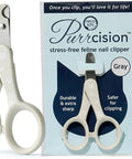 Lever Action Stainless Steel Cat Nail Clipper With A Slim 30 Percent Thinner Blade For Precise Quick Cuts, Clear View, And Easy At Home Grooming, Japanese Craftsmanship, Comfortable Grip, Perfect For Your Feline Friend, gray