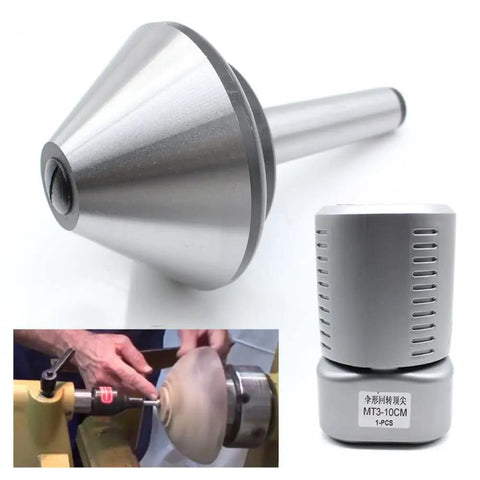 4 Inch MT3 Bull Nose Live Center For Lathe Morse Taper 75 Degree Hollow Turning High Strength 40Cr Steel HSS Construction