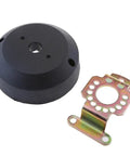 90 Degree Angled Marine Helm Bezel Kit For Steering Wheel Universal Rudder Fit Plug And Play Upgrade with black plastic and steel bracket.