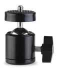 360 Degree Swivel Mini Tripod Ball Head With 1/4-20 Screw for GoPro and DSLR, metal and ABS, side view