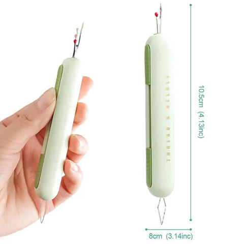 2024 Upgrade 2 In 1 Needle Threader And Seam Ripper Kit For Sewing Enthusiasts And Seniors Durable Lightweight Design With Easy Grip For Quick Threading And No Fuss Seam Removal Green
