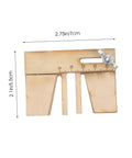 Wooden Mooring Tool For Sailing Model Kits Handy Lightweight Fixation Device with ruler and wing nut, 2.75in x 2.1in