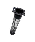Wireless Floor Scrubber Vacuum Hose Spare Parts for Dyad and U10, metallic coiled tangle-resistant hose with black fittings.
