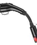Hella Durable Tesla Nacs To J One Seven Two Adapter Sixty Amp Electric Vehicle Charging Plug Convertor in black with secure lock.