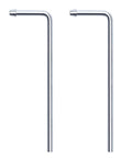 Stainless Steel Exhaust Hanger Rod Weld-On 9.5 Inch Long 90 Degree Bent shown in 2 pack, universal fit for car truck muffler system support.