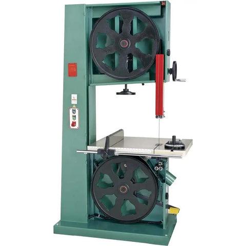 24 Inch Industrial Bandsaw With 7.5 HP 3 Phase Power Dual 4 Inch Dust Ports Ball Bearing Blade Guides Quick Release Blade Tension