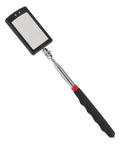 Telescoping Inspection Mirror With 2 LED Lights Extendable 34 Inch Reach Rectangular 2.5 By 1.7 Inch Mirror On A Stick