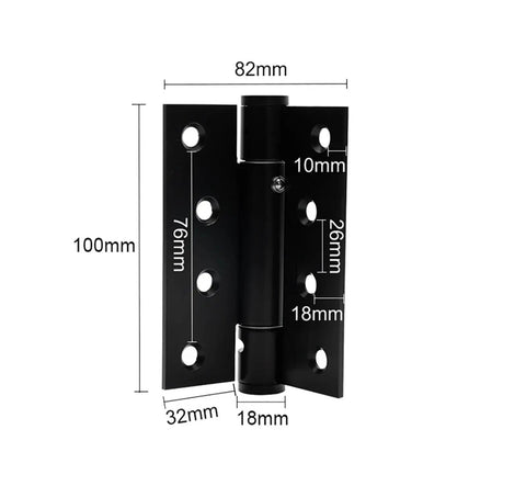Adjustable Docking Hinge Door Closer In Stainless Steel With Spring Loaded Self Closing System Easy Install Black Finish Dimensions