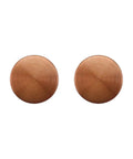 Slick Vintage Brushed Screw Caps With Rust Proof 304 Steel For Wall Mirrors And Coffee Tables Easy Grip Decorative Fasteners In Warm Red Copper Finish, two caps.
