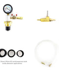 Coolant Vacuum Purge And Refill Tool Kit For Fast Bleed-Free Cooling System Fill With Universal Adapters, black kit components.