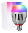 Smart LED Bulb With 36000 Colors For TV Film And Live Streams Vlogs And Party Vibes E26 E27 Base Dimmable Color Temp 2000K To 10000K Sidus Link SourceMatch Ready displayed with box, showcasing vibrant colors.