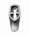 Stainless Steel Knife Finger Guard Set A And B For DIY Knifemaking, oval-shaped bolster with blade hole, top view