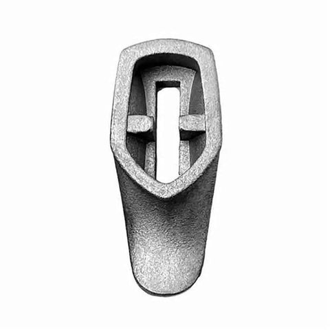 Stainless Steel Knife Finger Guard Set A And B For DIY Knifemaking, oval-shaped bolster with blade hole, top view