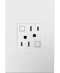 Tamper-Resistant Self-Test GFCI Outlet 15A White Finish With Matching Wall Plate For Kitchen And Bathroom, Easy Install
