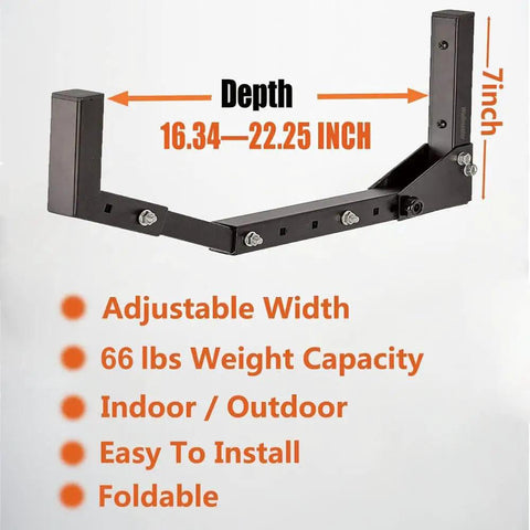 Adjustable Kayak Garage Storage Hooks Wall Mount Set Of 2 Heavy Duty Hangers image showing dimensions and features