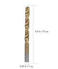 Super Tough 19 Piece High Speed Steel Drill Bits Kit For Metal Wood And Plastic, Heavy Duty Twisted Bits Perfect For DIY Pros And Impact Power Tools, 5.11 in x 0.39 in drill bit