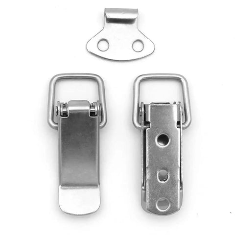 Stainless Steel Spring Loaded Toggle Latch 4 Pack Dope Cabinet Box Chest Lock Clips With Premium Screws Set Front View