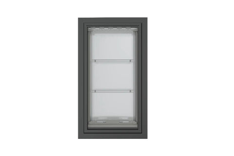 Jumbo Black Wall Mount Dog Door Built Hecka Tough With A Double Flap Seal That Blocks Cold Air While Big Pups Chill Indoors Keeping Your Home Damn Cozy And Totally Draft Free, front view