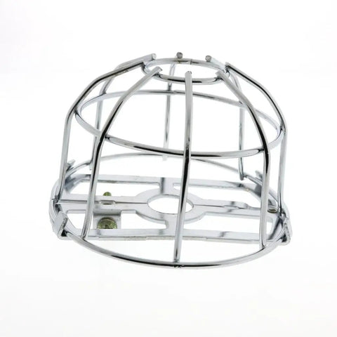 Super Heavy Duty Chrome Fire Sprinkler Head Guard With Tough As Nails Impact Shield Cover for wall-mounted protection.