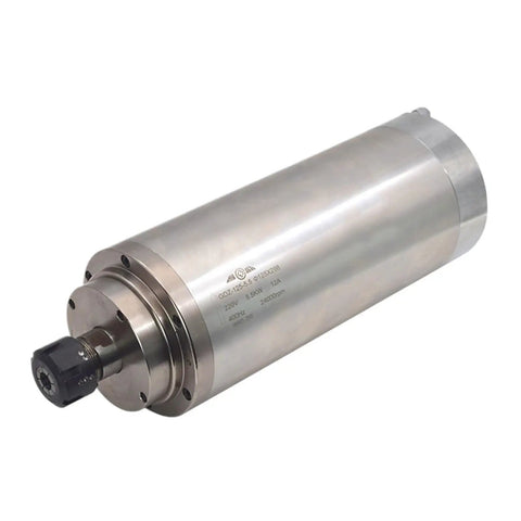 Badass 5.5Kw Water Cooled Spindle Motor With 220V 380V VFD Inverter And ER25 Arbor For CNC Milling Router Machines side view.