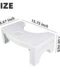 Size dimensions of 7 Inch Heavy Duty Toilet Stool For Adults, Non Slip Folding Foot Rest For Easier Squatting In Bathroom