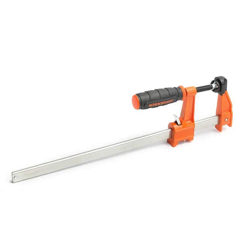 Twelve Inch Steel Bar Clamp With Instant Adjustment And Lightweight Orange Finish One Quarter Inch By Three Quarter Inch Spring Steel Bar Ideal Woodworking Clamp For Quick Grips And Grab And Go Setup, orange
