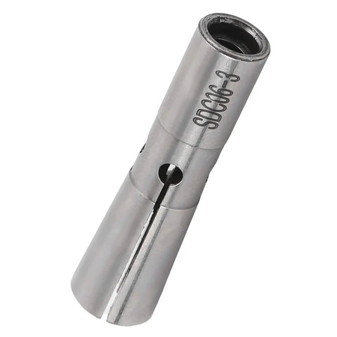 Top Tier High Accuracy 65 Mn Collet Chuck Holder Pull Back Type for CNC, 3mm grip shown from an angled view.