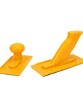Rock Solid Two Piece Table Saw Push Stick And Router Push Block Kit Featuring Textured Abs Plastic And Ergonomic Non Slip Handles for woodworking tools.