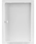 Top Notch 10 X 14 Inch Heavy Duty Metal Indoor Drywall Access Panel In Crisp White with secure flange design for easy access.