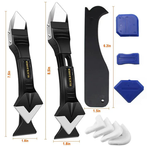 All In One Silicone Caulking Tool Kit With Stainless Steel Head Grout Remover and Sealant Applicator for Kitchen