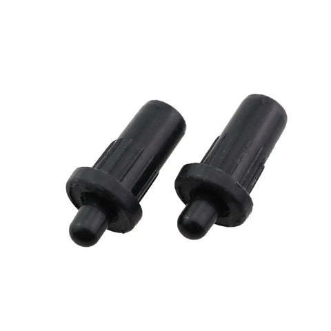 Top Shelf 30 Pack Of 25 Millimeter Black Spring Loaded Spacer Pins And Pivot Shafts For Heavy Duty Furniture Connectors No Fuss Cabinet Door Repair Parts Slick Telescopic Action Handled Fast, two black plastic pins