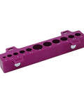 AR Vise Block Set For Bike Maintenance And Repair, purple block with multiple holes, fits 5mm to 16mm parts, aluminum material