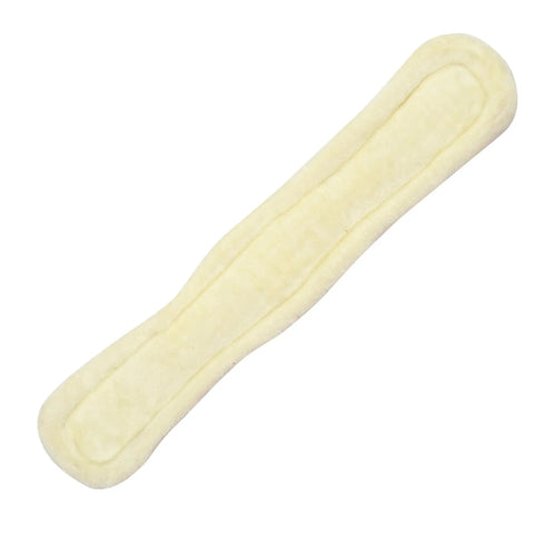 Memory Foam Dressage Girth With Sherpa Fleece Clik Buckle Black 26 Inch Ride Ready Ergonomic Comfort, fleece close-up view