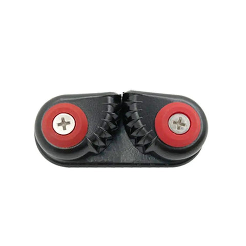 Front view of 2 pack kayak cam cleats aluminum boat cleats for secure line grabbing on kayaks canoes and dinghies with scratch resistant base