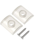 Clear Wall Jamb Bumpers For Sliding Glass Shower Doors And Tub Enclosures, 1.25 inch, transparent plastic with screws.
