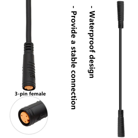 Three Pin E Bike Throttle Connectors For Thumb Throttle Cable Waterproof Sensor Cable Kit Compatible With Motor Controllers Female To Female And Male To Male Options Durable Easy Install High Quality Wiring