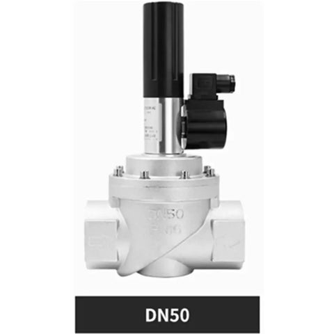 Emergency Gas Solenoid Valve With Threaded DN25 DN32 DN40 DN50 Connections 0.1 MPa Cut Off Linkage For Commercial And Industrial Gas Systems Durable Grade Safety Shutoff Valve For Easy Install And Reliable Performance, DN50 threaded metal valve