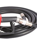 5/16 Inch 8mm ID Fuel Line Hose, 10ft Push Lock NBR Rubber Fuel Hose For Automotive Systems coiled with nozzle attached.