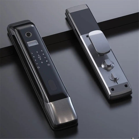 Built Different Fingerprint Smart Door Lock With Keyless Biometric Entry Auto Lock and Dead Secure Anti Theft Alarm, sleek design.