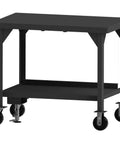Built Like A Tank Heavy Duty Rolling Workbench With Integrated Floor Lock 60 By 36 Inch Steel Workshop Table delivered fully assembled, black.