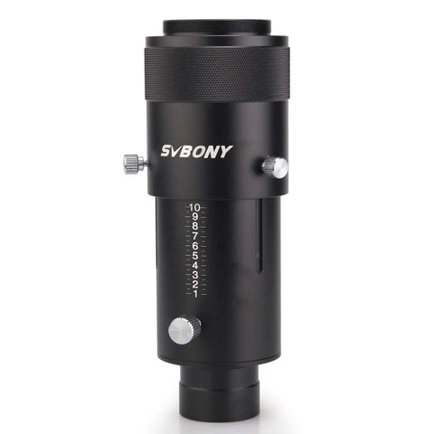 Close-up of a Telescope Camera Adapter Kit Extendable Prime Focus And Variable Projection Eyepiece Connect 1.25 Inches Reflector.
