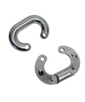 Built Like A Tank Drop Forged 3 4 Inch Marine Grade Stainless Steel 316 Chain Connecting Link shown from top angle.