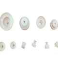 Built Like A Tank Double Industrial Vacuum Suction Cup With Automatic Chuck For Robotic Manipulators And No Sweat Production Line Work Gets Done Right In Dp Four Five Pack, showing various sizes of clear vacuum suction cups.