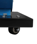 Close-up of the wheeled jet base of the CCXYYFDJ 1HP Wall Mount Dust Collector for easy mobility.