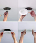Installation process for 6 Inch New Construction IC Housing LED Recessed Ceiling Light Retrofit Kit Four Pack With Dimmable White Integrated Trim