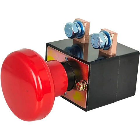 96V 250A Emergency Stop Switch ED250B-1 ZJK-250, red mushroom head pushbutton, heavy duty disconnect for forklifts.