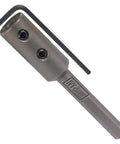 Four Inch Forstner Bit Extension For Serious Woodworkers Heavy High Carbon Steel Build Fits Standard Three Eighths Inch Shank tool with hex key.