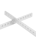 12 Hole L Type Aluminum Beam For Robotics, Pro Grade Built Tough And High Precision DIY Robot Building Components, 12x12x104mm, 2 Pack, two silver L beams crossed