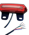 3 In 1 Ebike Tail Light For 36V 48V 60V Bikes Waterproof Rear Light With Brake Turn Signal And Running Light Ultra Bright Night Ride Safety For Electric Bikes Scooters And More, view of the red light with connectors.